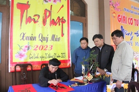 Gio Linh: Tổ chức Giải Cờ tướng, Bóng bàn và viết thư pháp xuân Quý Mão - 2023