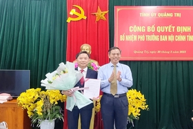 Ông Hồ Trung được bổ nhiệm giữ chức vụ Phó Trưởng Ban Nội chính Tỉnh ủy