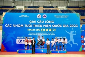 Tay vợt nhí triển vọng của cầu lông Quảng Trị