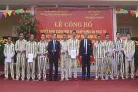 184 phạm nhân được giảm hết thời hạn chấp hành án phạt tù dịp tết Nguyên đán Giáp Thìn