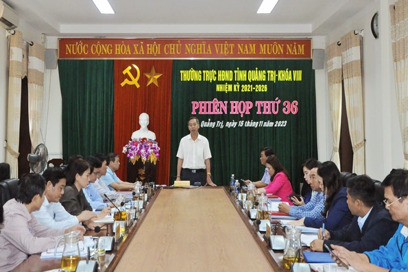Thường trực HĐND tỉnh Quảng Trị khóa VIII họp phiên thứ 36