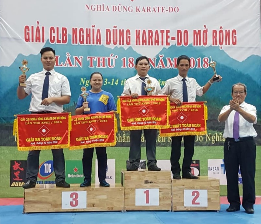 Giải CLB Nghĩa Dũng Karate-Do Huế mở rộng lần thứ 18- năm 2018: Đoàn CLB Karate-Do Nhà Thiếu nhi tỉnh Quảng Trị giành vị trí thứ Nhì toàn đoàn