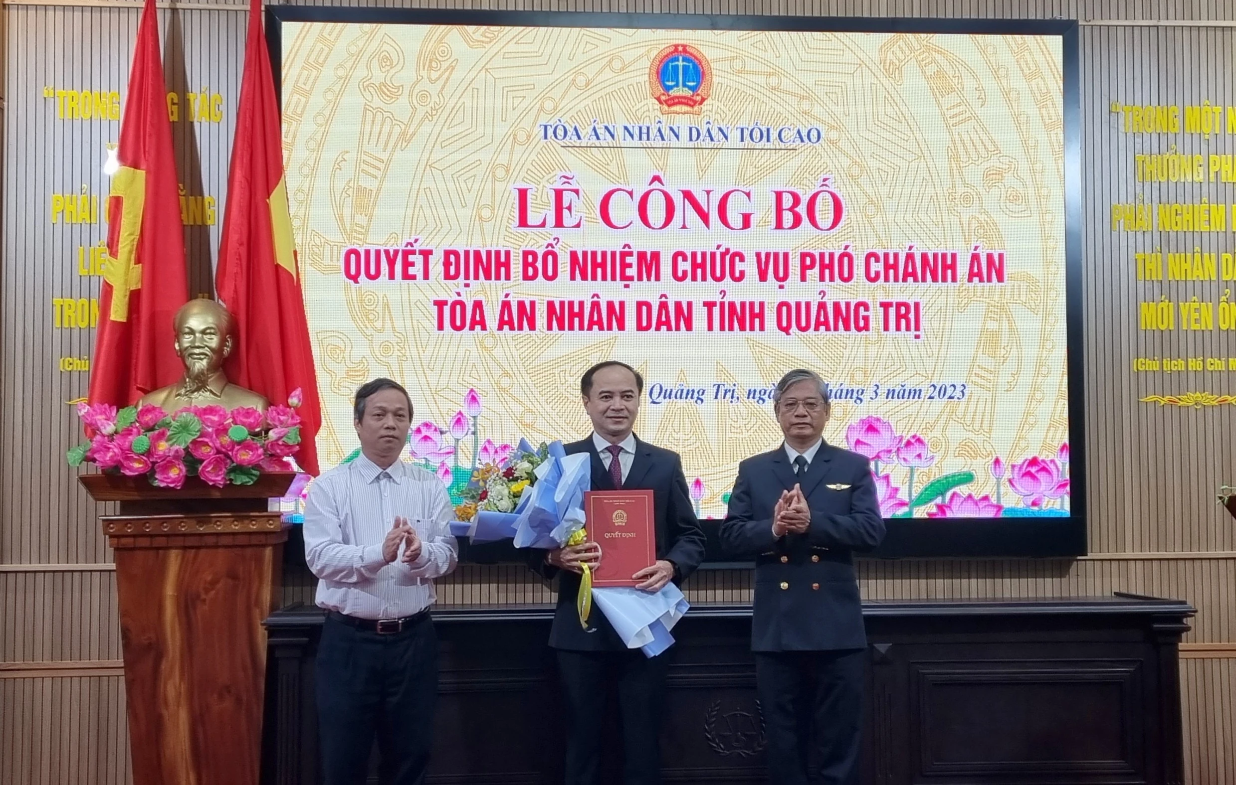 Ông Lê Thiết Hùng được bổ nhiệm giữ chức vụ Phó Chánh án Tòa án nhân dân tỉnh Quảng Trị
