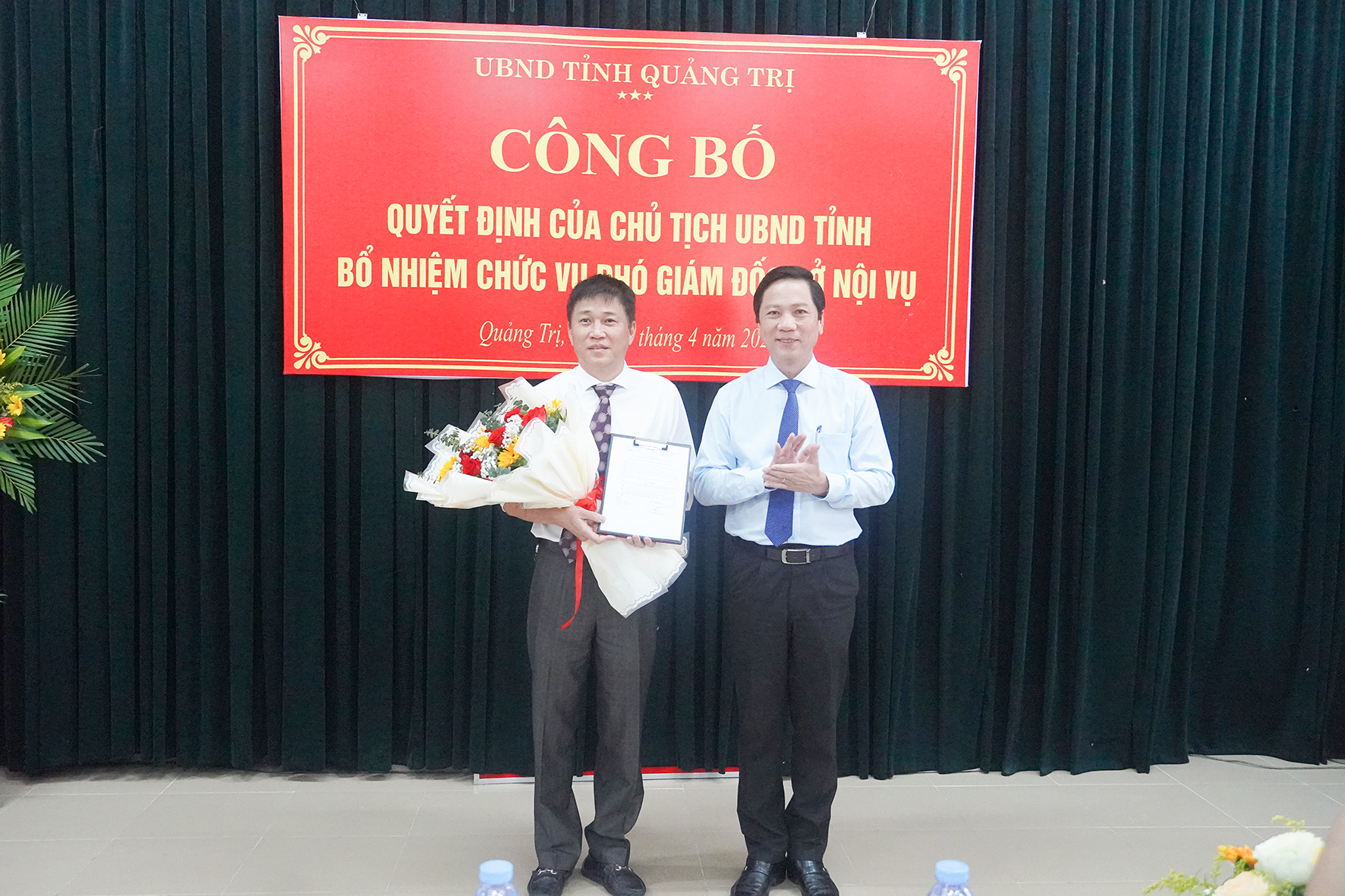 Công bố quyết định bổ nhiệm Phó Giám đốc Sở Nội vụ