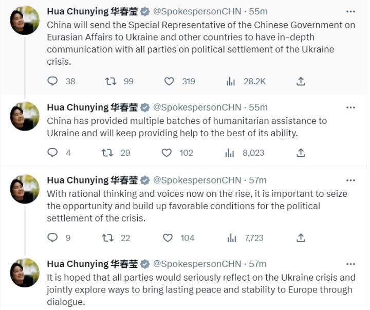 Chủ tịch Trung Quốc Tập Cận Bình điện đàm Tổng thống Ukraine V. Zelensky