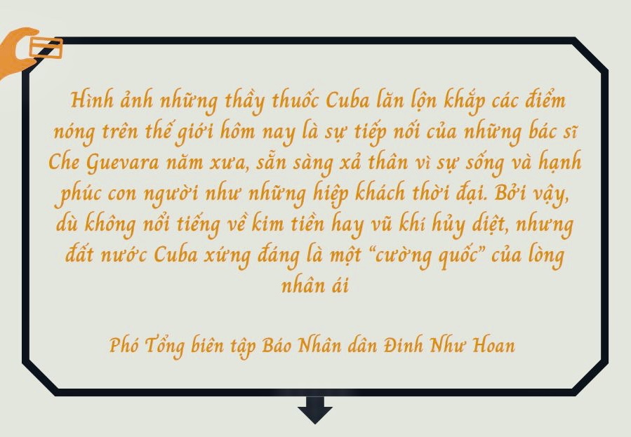 Mối quan hệ hữu nghị, hợp tác Việt Nam - Cuba: Bài 5- Biểu tượng của tự do, hòa bình và lòng nhân ái