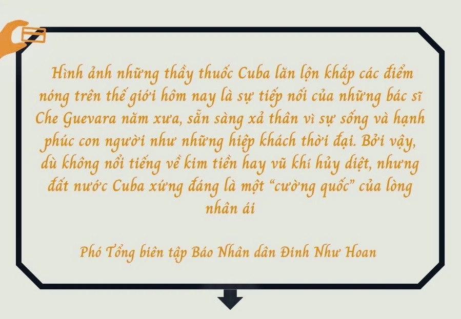 Mối quan hệ hữu nghị, hợp tác Việt Nam - Cuba: Bài 5- Biểu tượng của tự do, hòa bình và lòng nhân ái