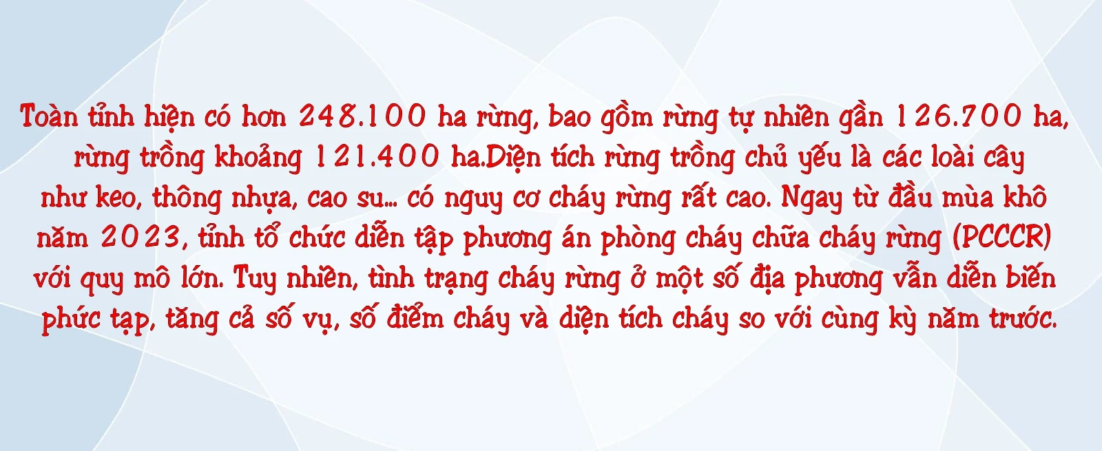 Gian nan canh lửa, giữ rừng. Bài 1: Trồng được rừng thì phải giữ được rừng