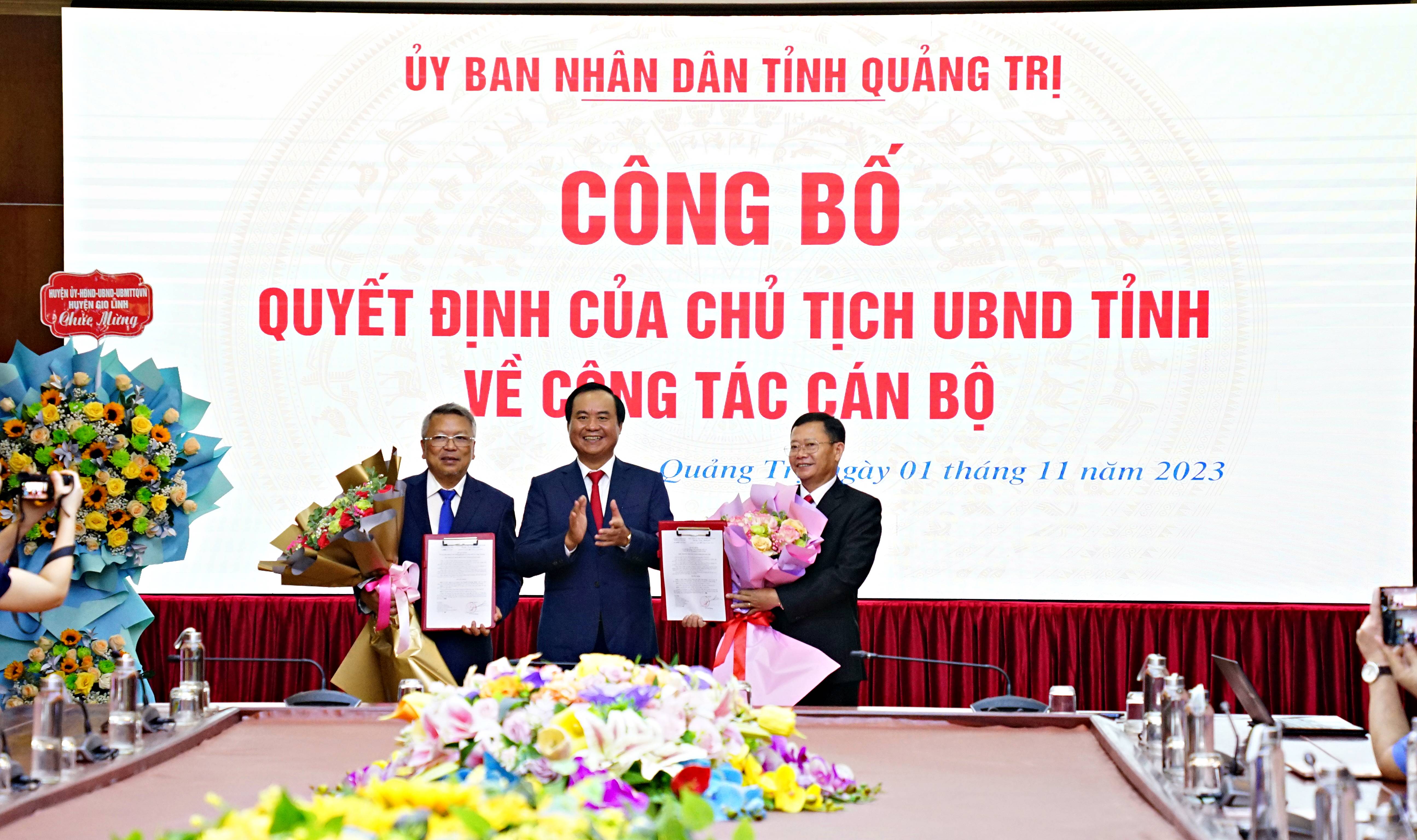 Điều động, bổ nhiệm Giám đốc Sở Tài nguyên - Môi trường và Giám đốc Sở Công thương