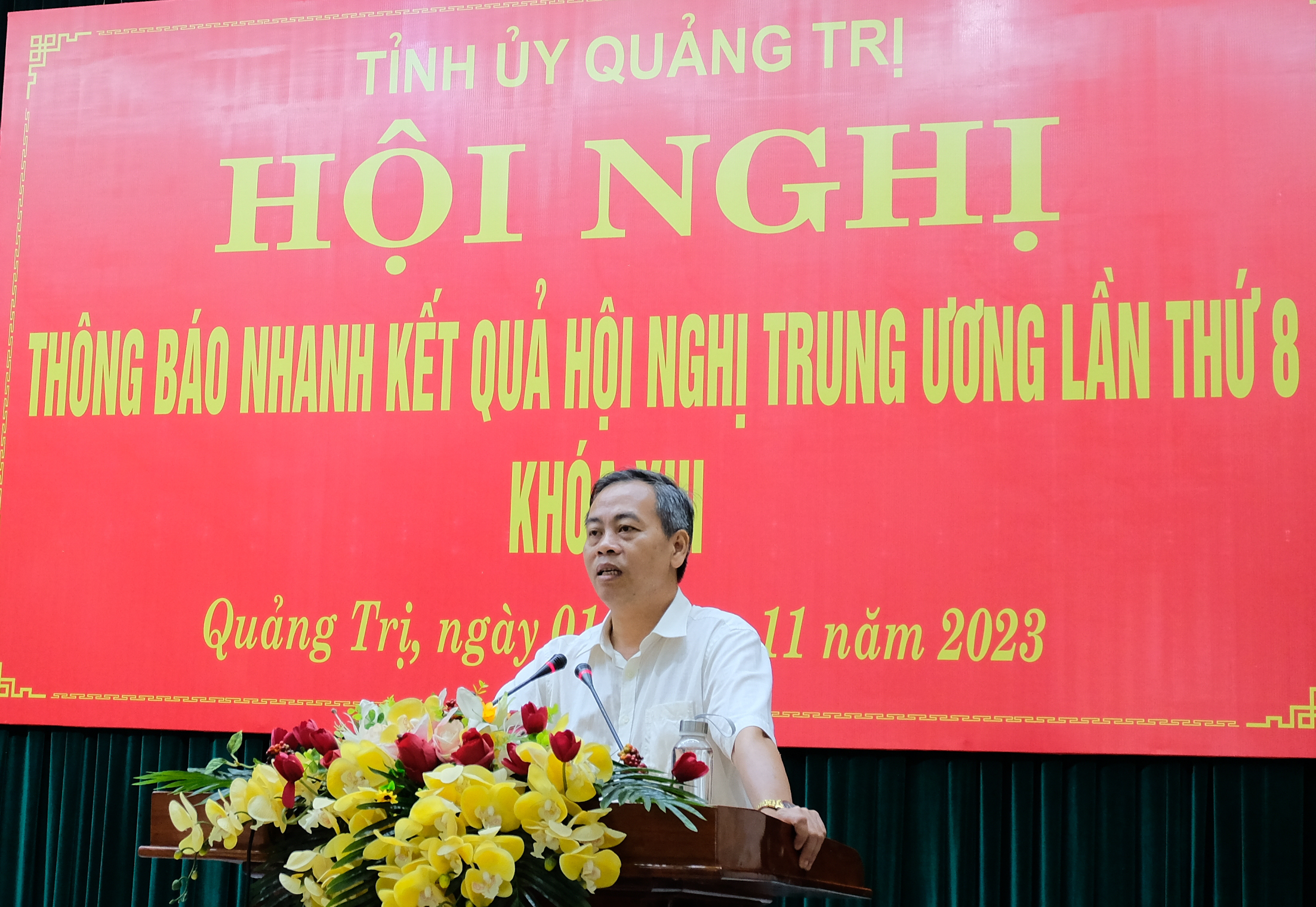 Ban Thường vụ Tỉnh ủy thông báo nhanh kết quả Hội nghị Trung ương 8, khoá XIII