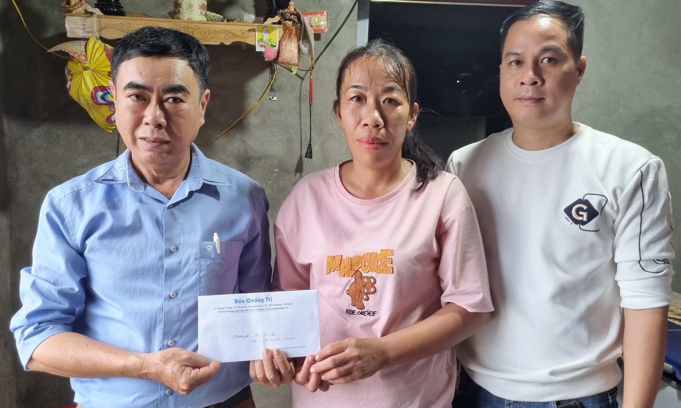Chương trình “Vòng tay nhân ái Báo Quảng Trị”: Hỗ trợ 6 triệu đồng cho 3 hoàn cảnh khó khăn