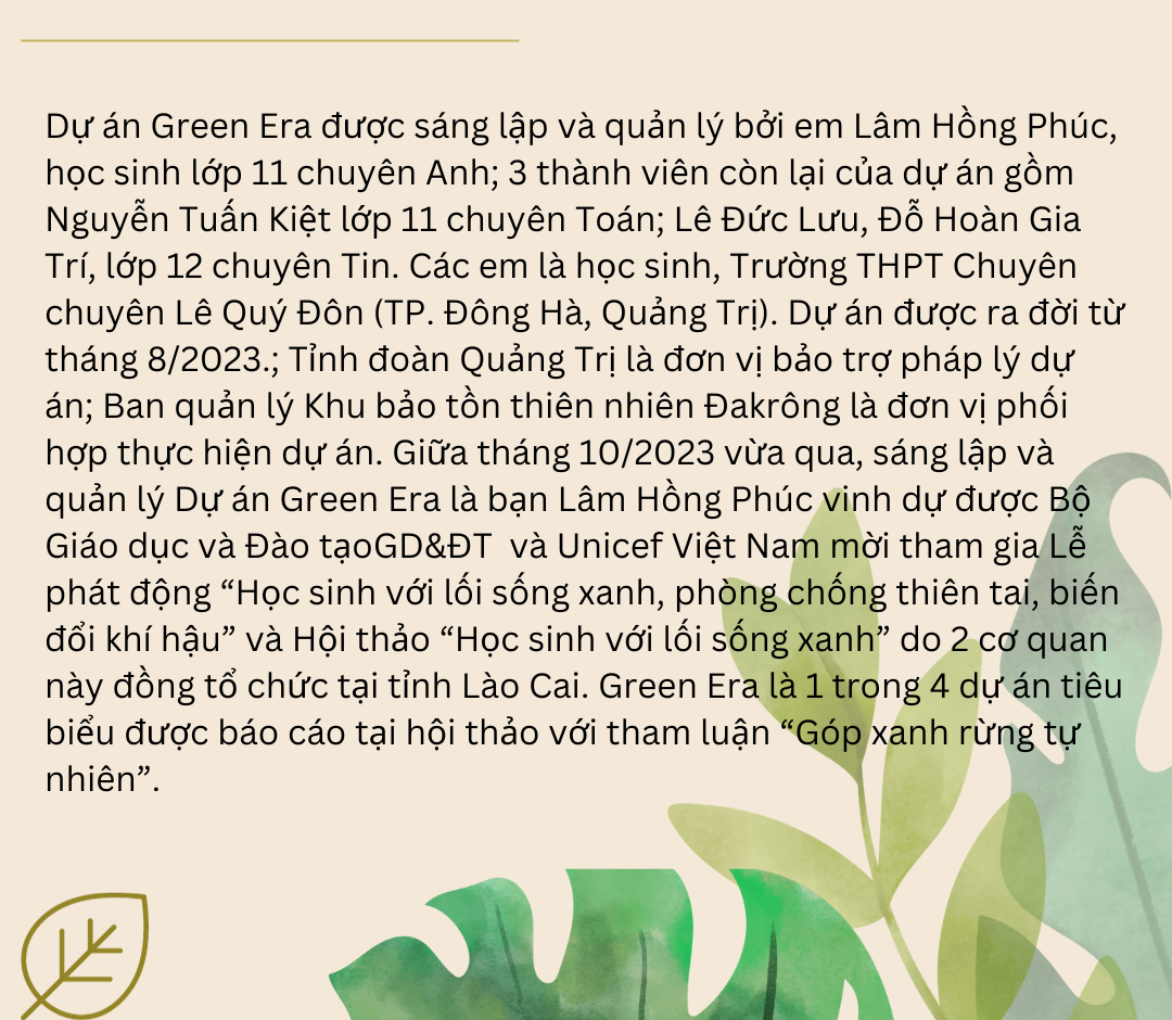 Gửi gắm khát vọng vì một “kỷ nguyên xanh”