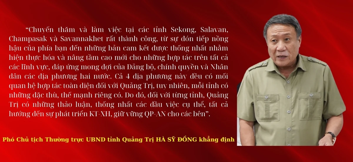 Quảng Trị vun đắp tình hữu nghị và hợp tác toàn diện với các tỉnh bạn Lào