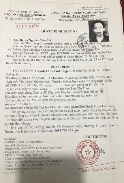 Bắt giữ người phụ nữ sau 4 năm trốn lệnh truy nã