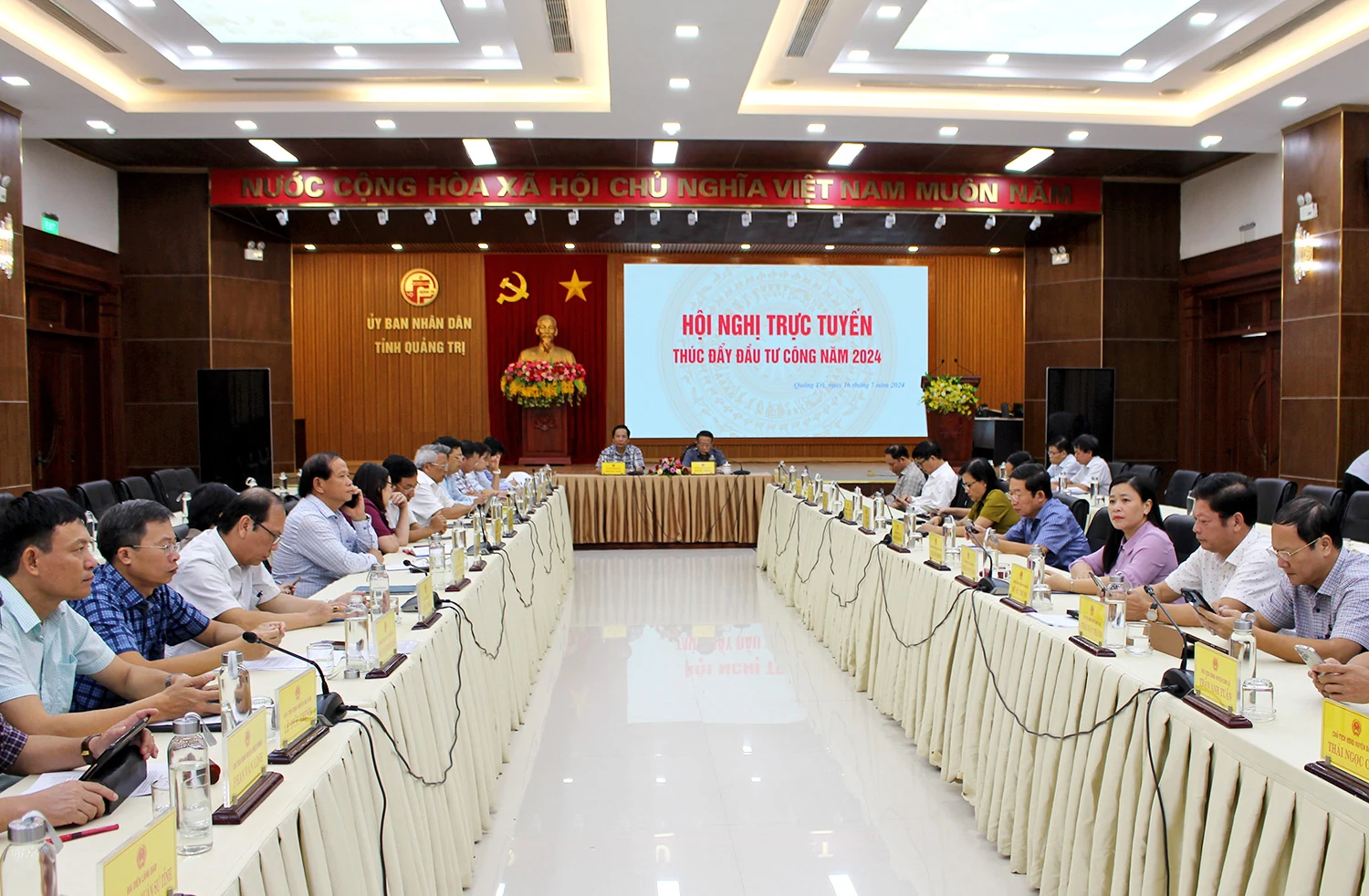 Hội nghị trực tuyến toàn quốc về thúc đẩy đầu tư công năm 2024