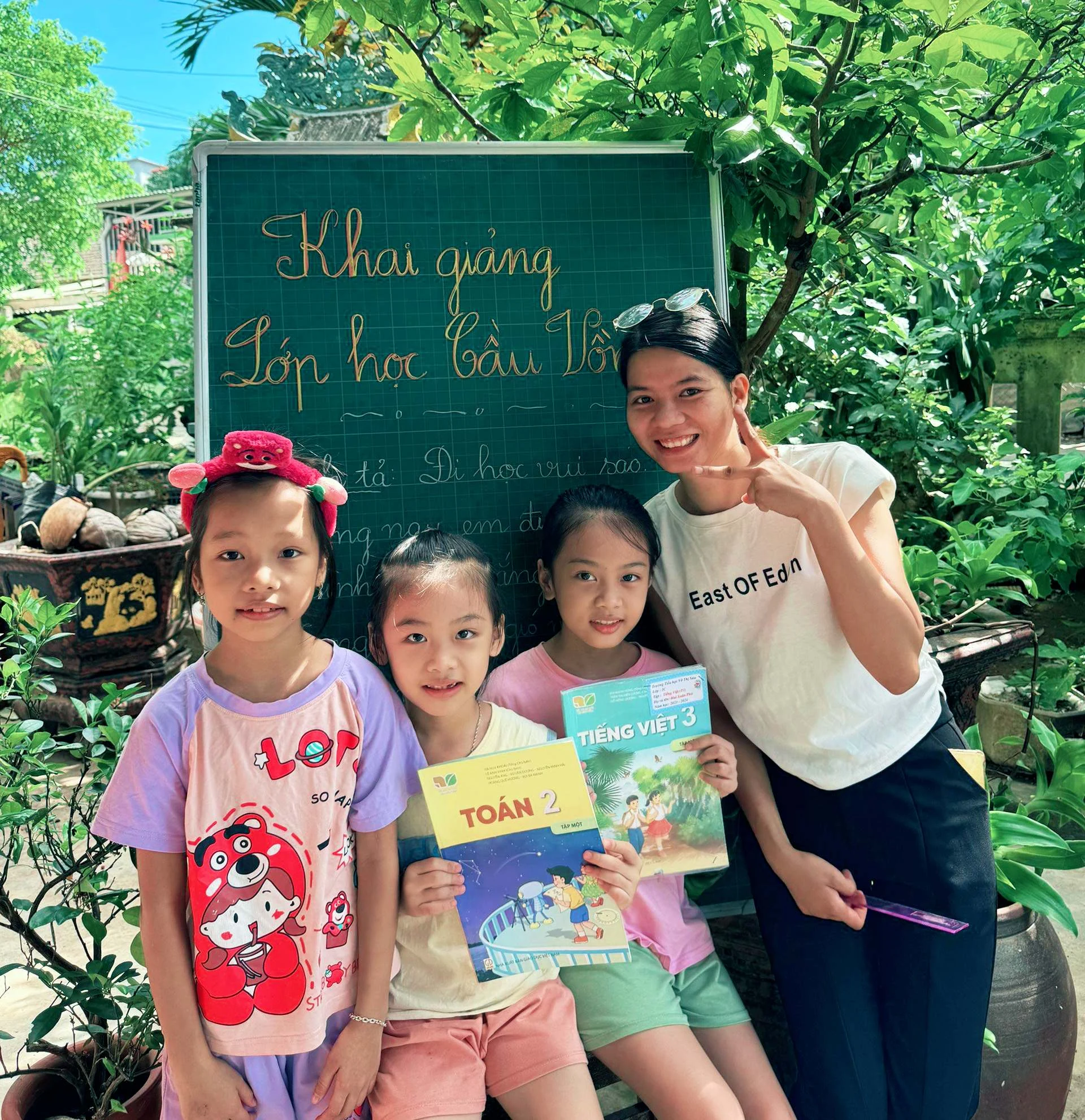 Dùng con chữ nối nhịp cầu vồng
