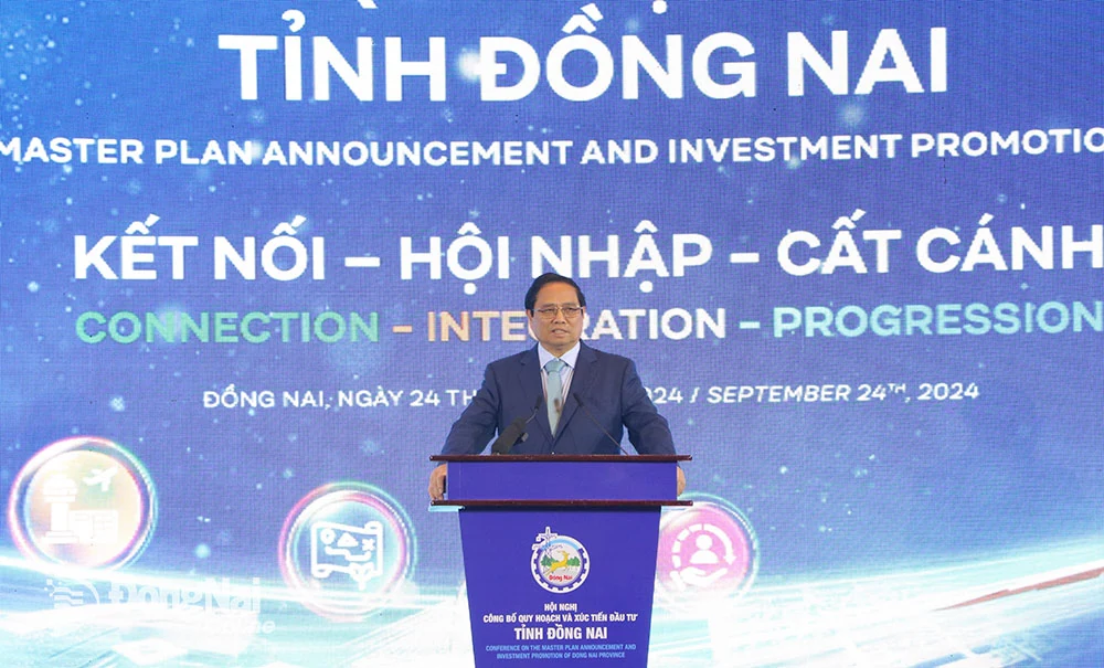Thủ tướng Chính phủ Phạm Minh Chính: Đồng Nai chú trọng thực hiện “1 trọng tâm, 2 tăng cường và 3 đột phá” để hiện thực hóa Quy hoạch tỉnh