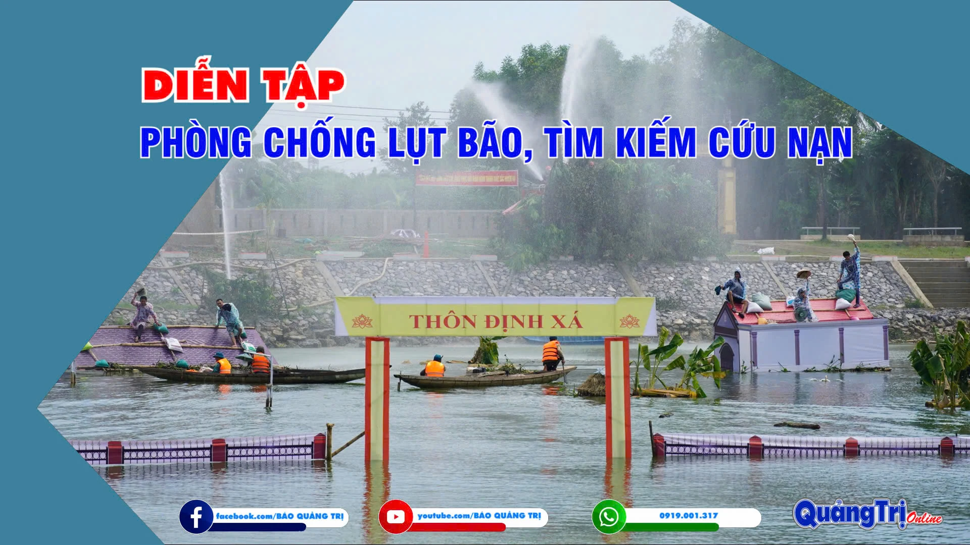 Diễn tập phòng chống lụt bão, tìm kiếm cứu nạn