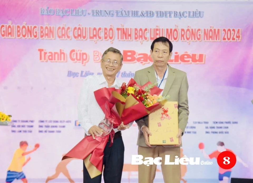 Khai mạc Giải bóng bàn các CLB tỉnh Bạc Liêu mở rộng năm 2024 tranh Cúp Báo Bạc Liêu