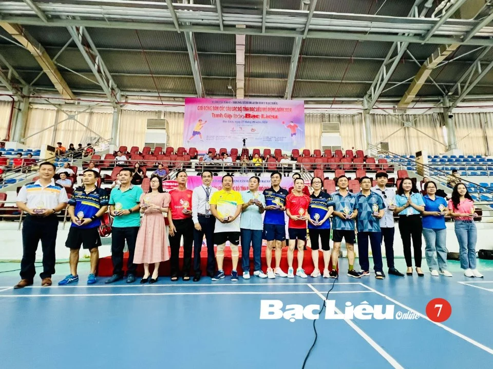 Khai mạc Giải bóng bàn các CLB tỉnh Bạc Liêu mở rộng năm 2024 tranh Cúp Báo Bạc Liêu