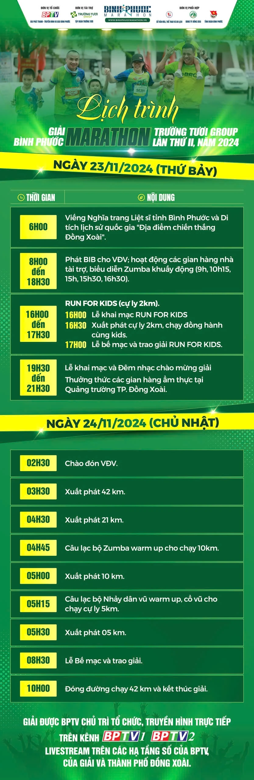 Giải Bình Phước marathon - Trường Tươi Group lần thứ II: Ngắm đường chạy độc đáo của Đồng Xoài xinh đẹp