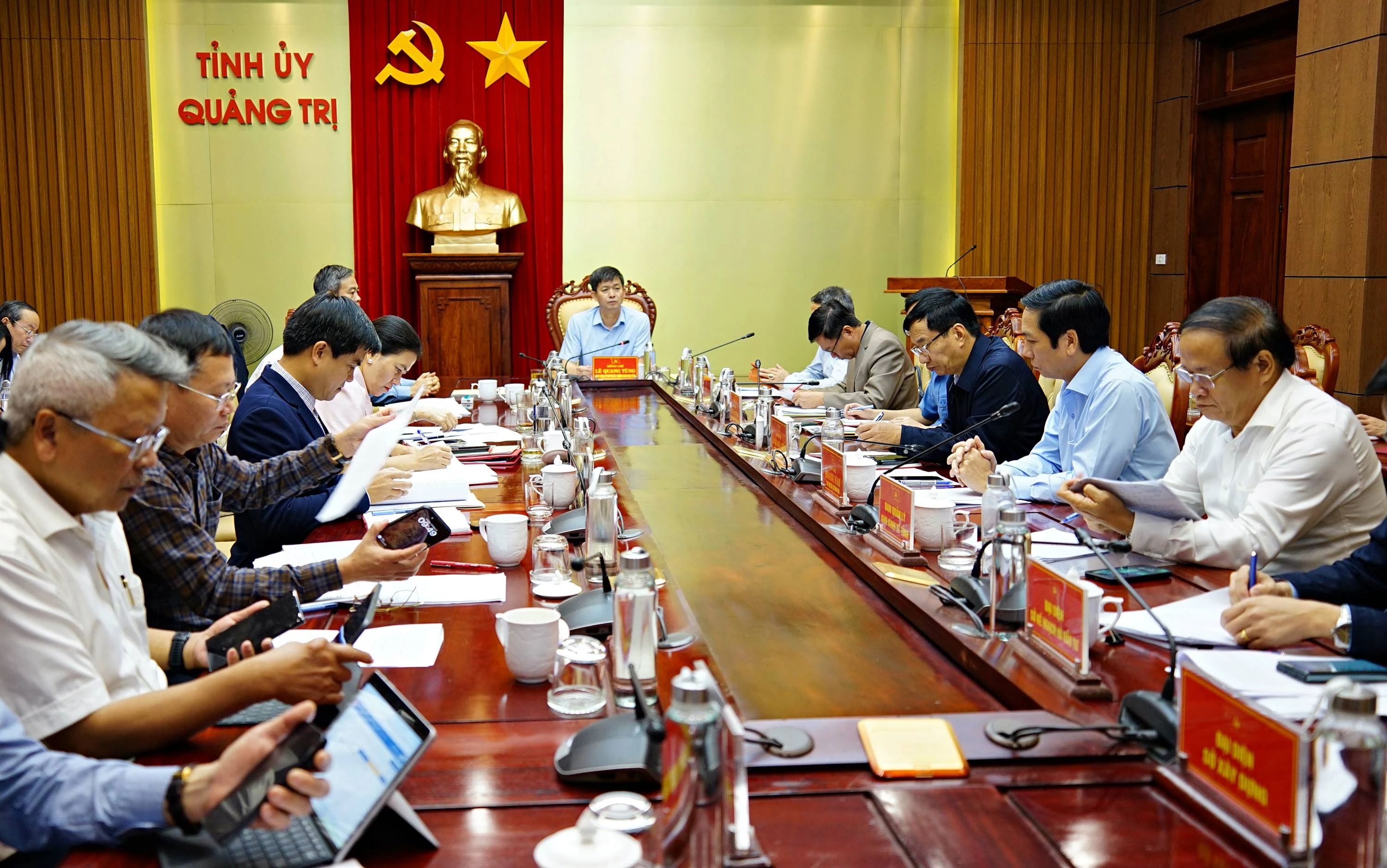 Ban Thường vụ Tỉnh ủy làm việc với Ban cán sự đảng UBND tỉnh