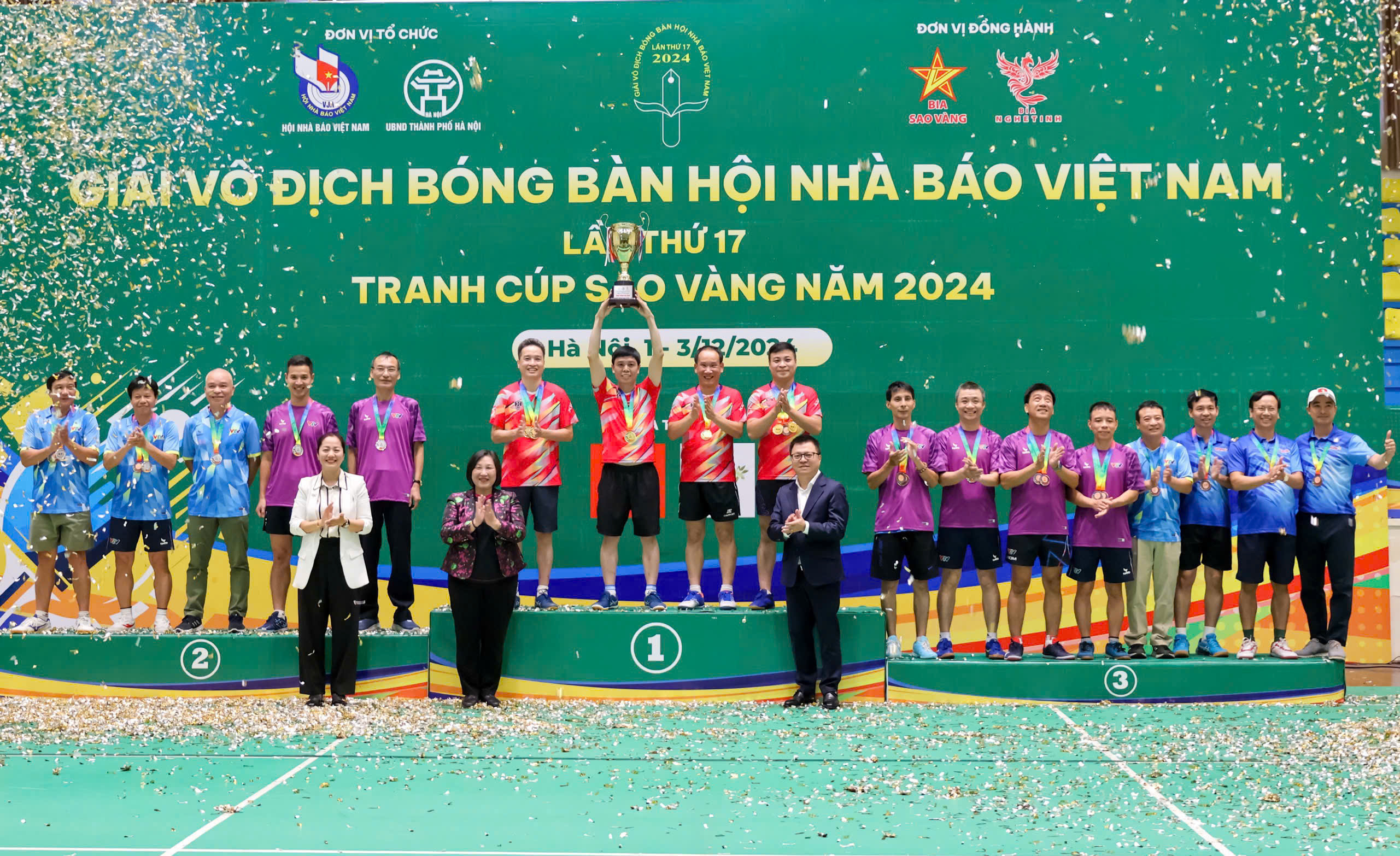 Lễ bế mạc và trao Giải vô địch Bóng bàn Hội Nhà báo Việt Nam lần thứ 17 năm 2024.