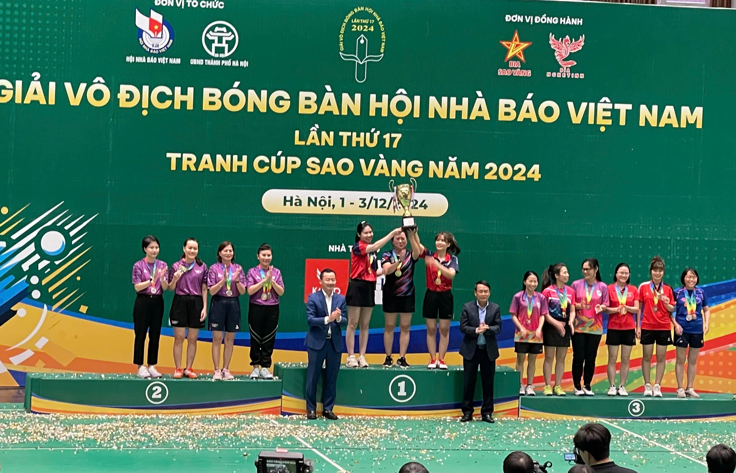 Lễ bế mạc và trao Giải vô địch Bóng bàn Hội Nhà báo Việt Nam lần thứ 17 năm 2024.