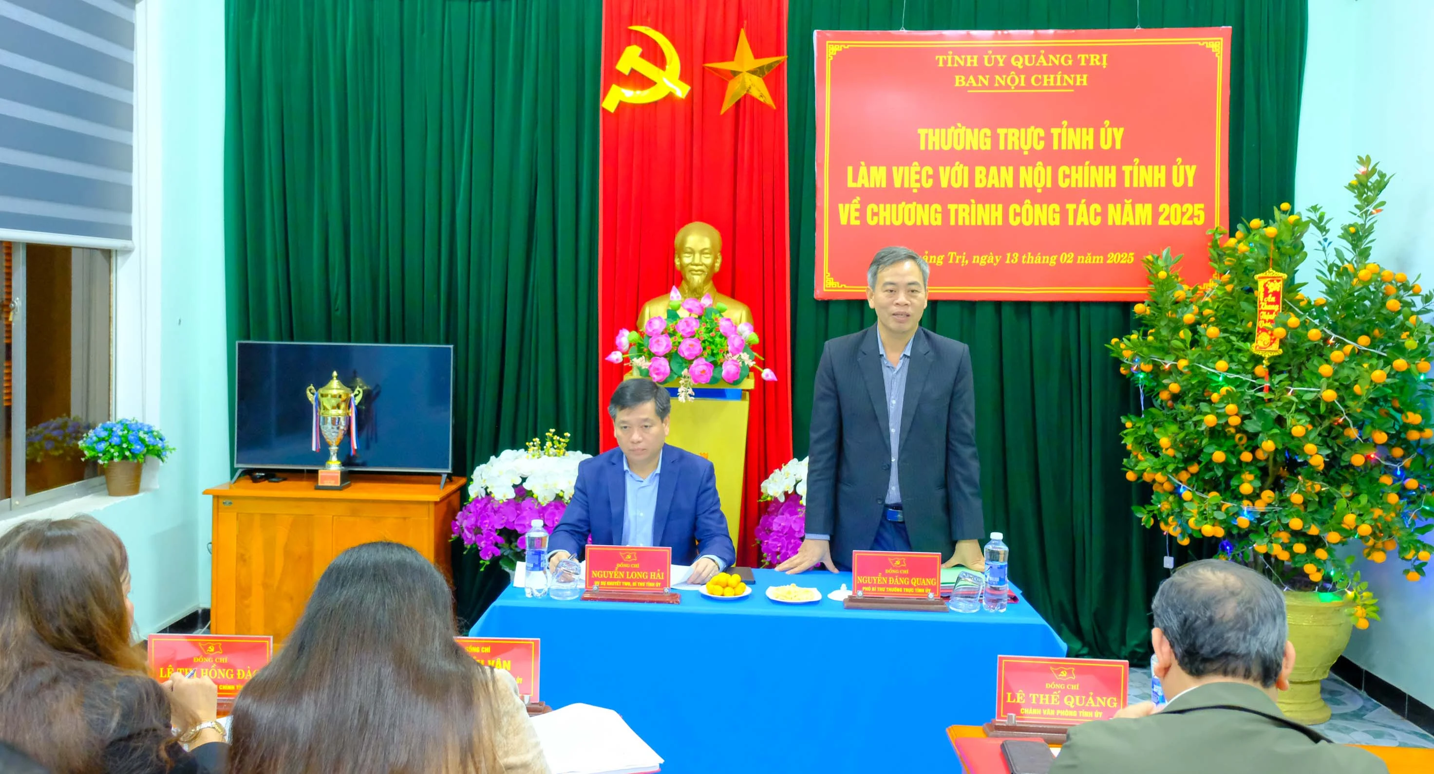 Thường trực Tỉnh ủy làm việc với Ban Nội chính Tỉnh ủy