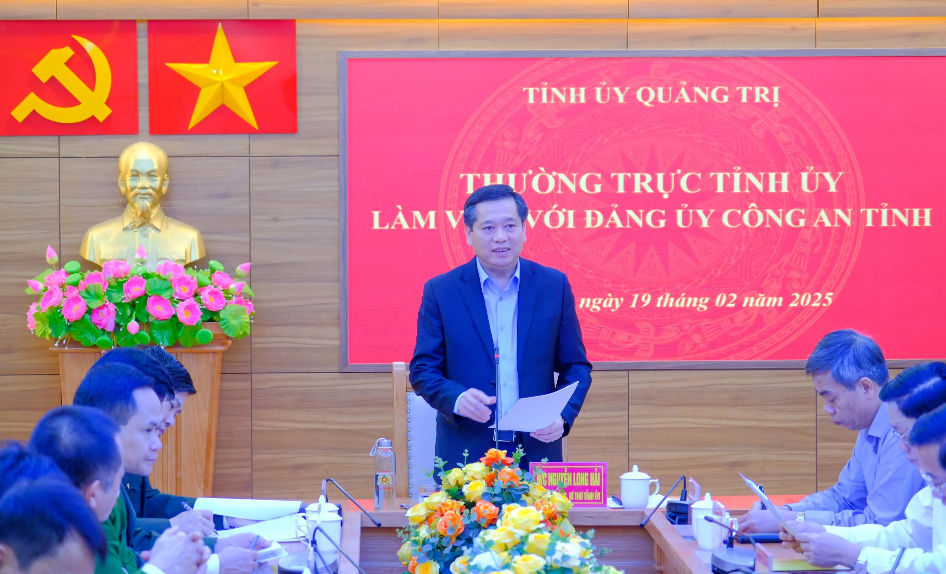 Thường trực Tỉnh ủy làm việc với Đảng ủy Công an tỉnh