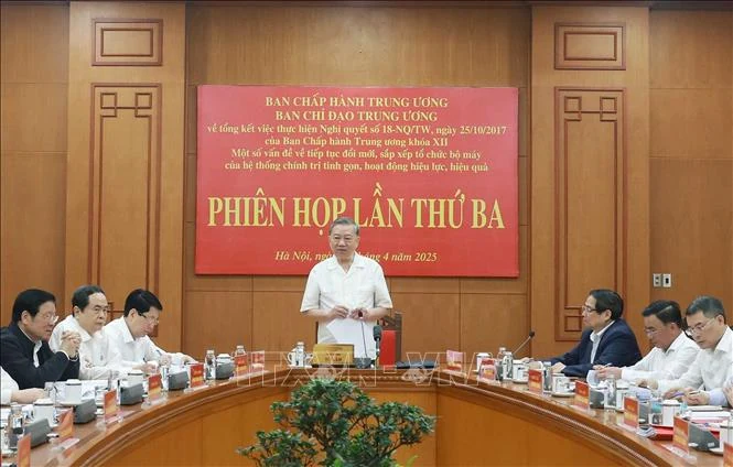 Tổng Bí thư Tô Lâm: Các cơ quan, đơn vị, tổ chức trước, trong và sau sắp xếp phải bảo đảm hoạt động thông suốt, hiệu quả