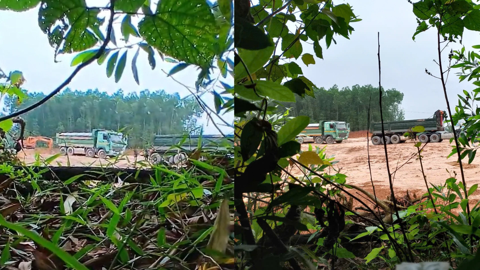 Ngang nhiên khai thác đất trái phép trong khu dân cư ở xã Linh Trường
