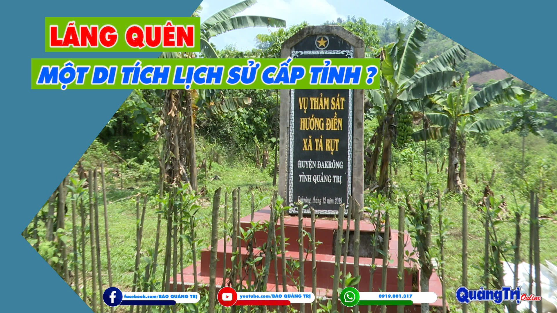 Lãng quên một di tích lịch sử cấp tỉnh ?