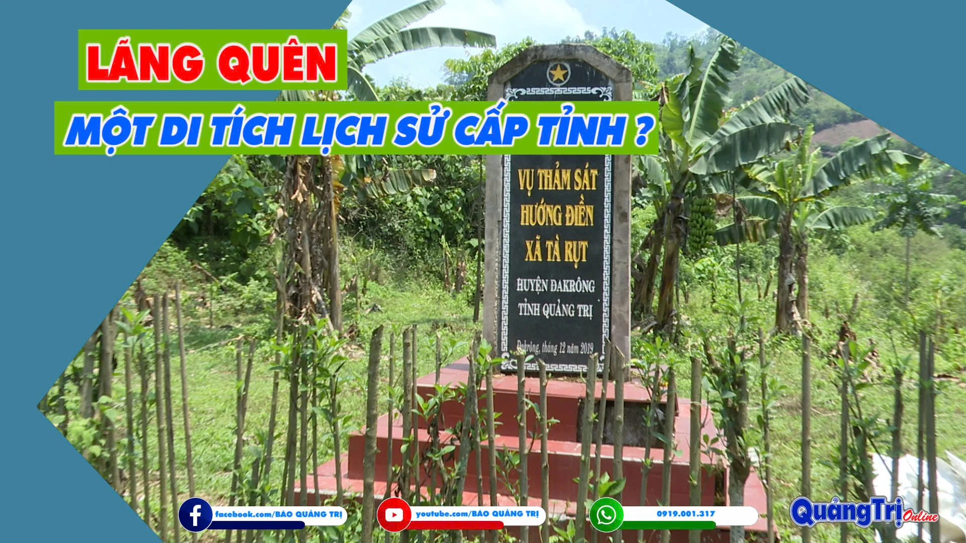 Lãng quên một di tích lịch sử cấp tỉnh ?