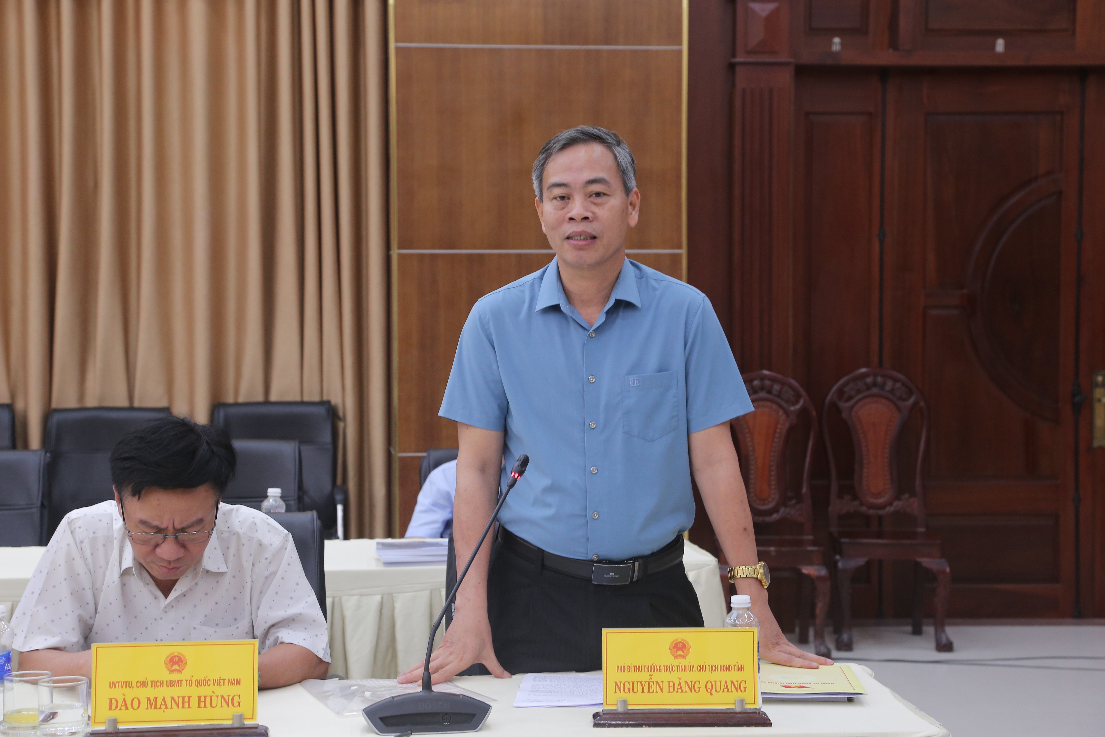 Ban Thường vụ Tỉnh ủy làm việc với Đảng ủy UBND tỉnh và MTIP