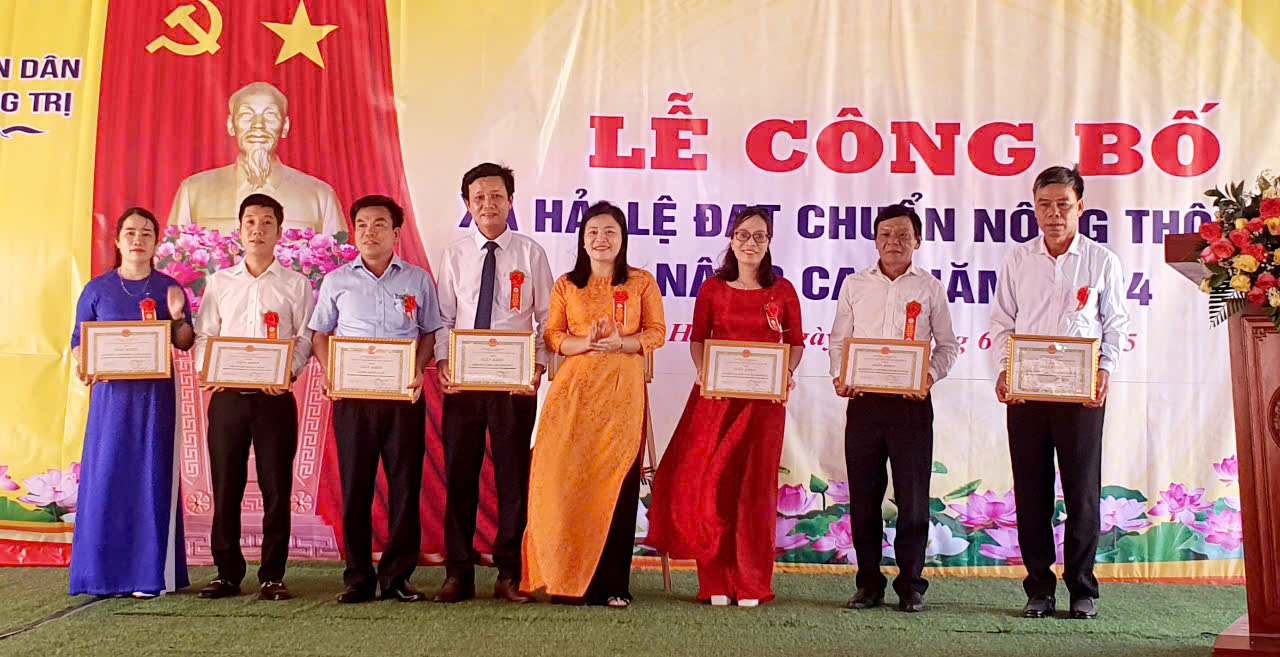 Công bố xã Hải Lệ đạt chuẩn nông thôn mới nâng cao