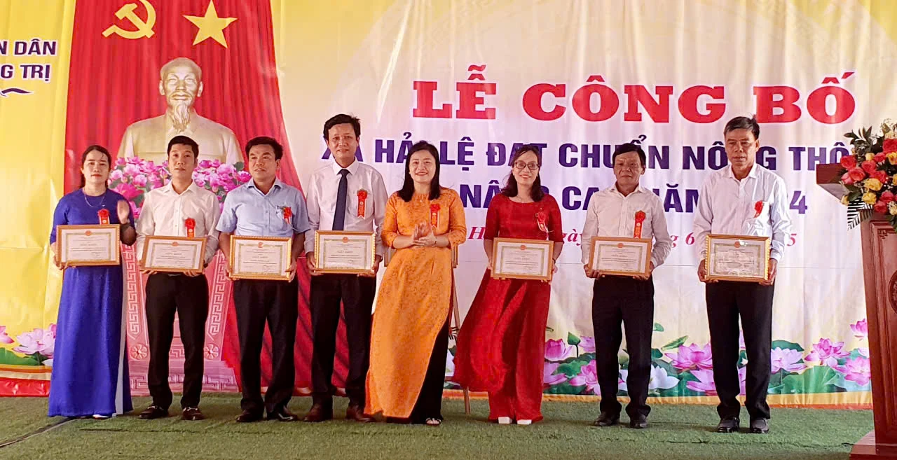 Công bố xã Hải Lệ đạt chuẩn nông thôn mới nâng cao