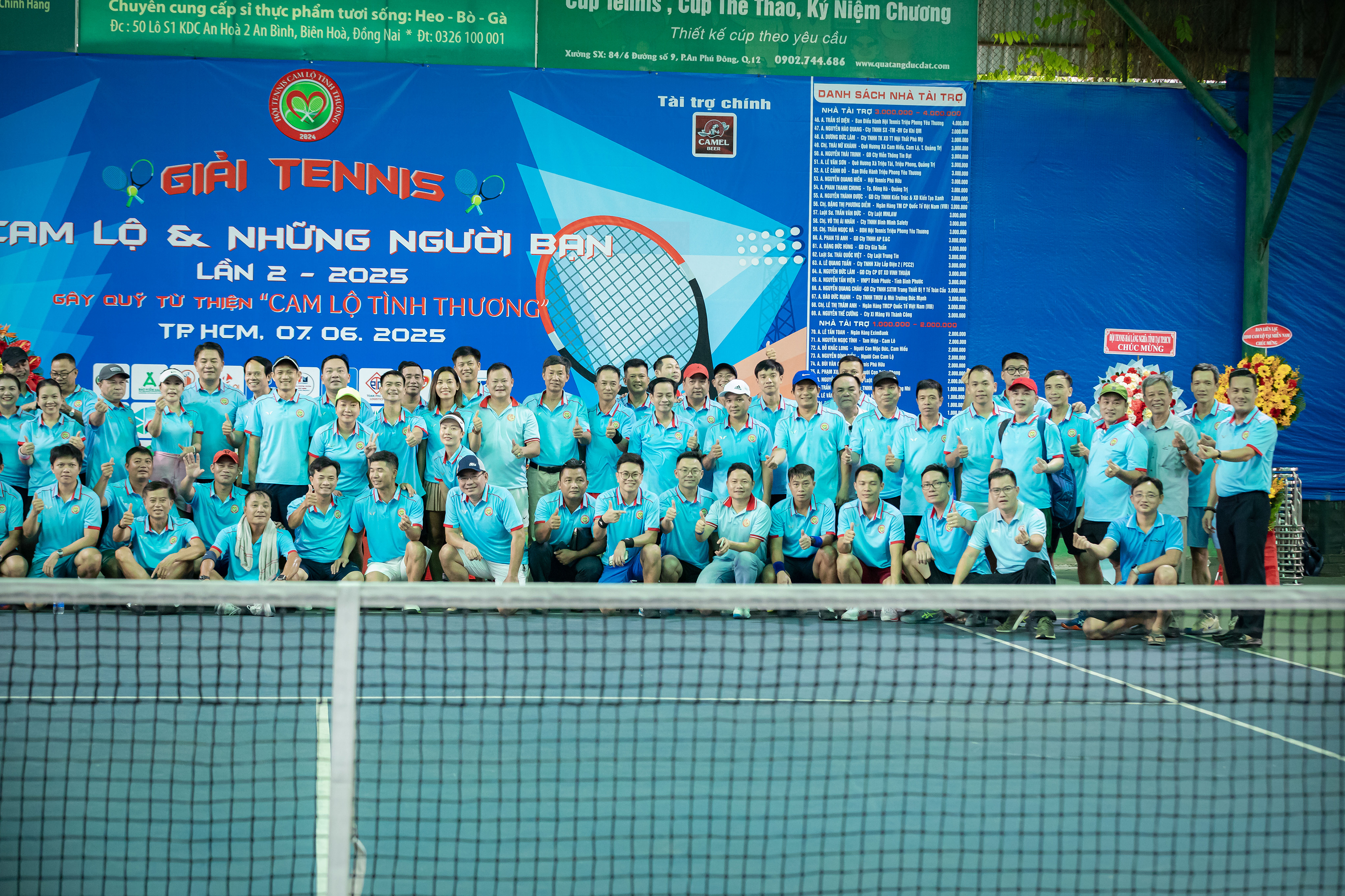 Giải Tennis Cam Lộ và những người bạn tại TP. Hồ Chí Minh huy động quỹ từ thiện gần 500 triệu đồng