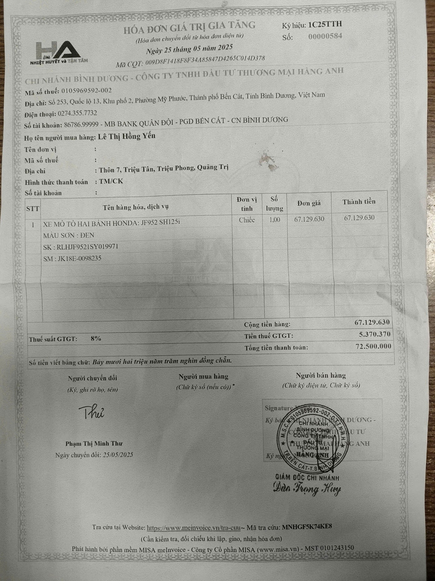 THÔNG BÁO TÌM GIẤY TỜ