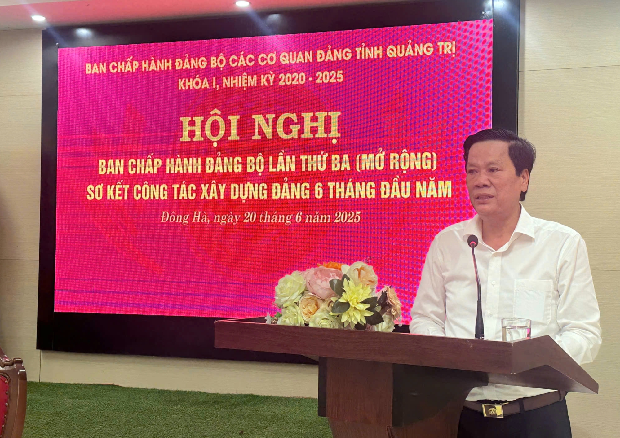Đảng ủy các cơ quan Đảng tỉnh sơ kết công tác xây dựng Đảng 6 tháng đầu năm 2025