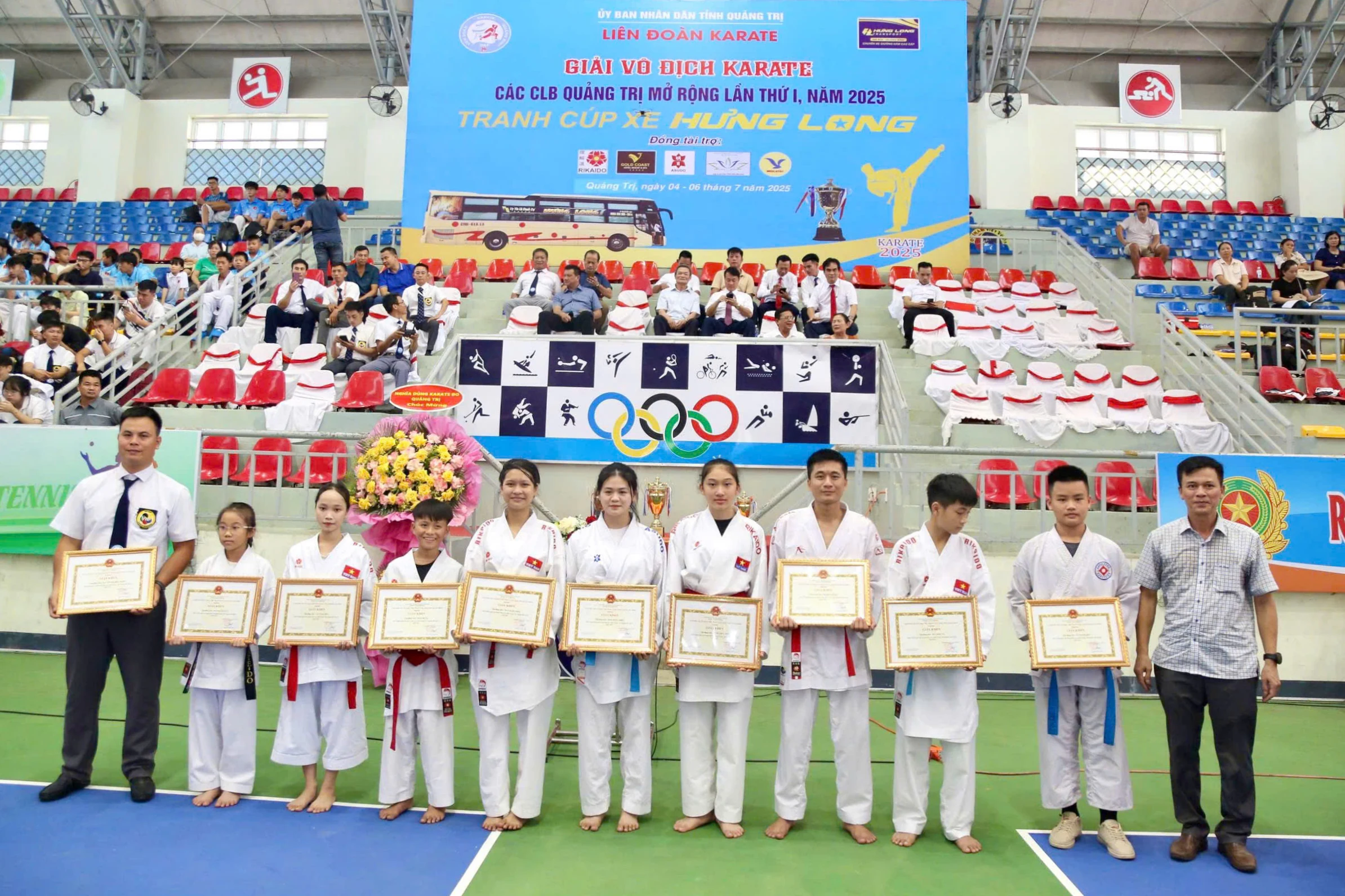 Hơn 600 vận động viên tranh tài tại Giải vô địch Karate các Câu lạc bộ tỉnh Quảng Trị mở rộng lần thứ I 