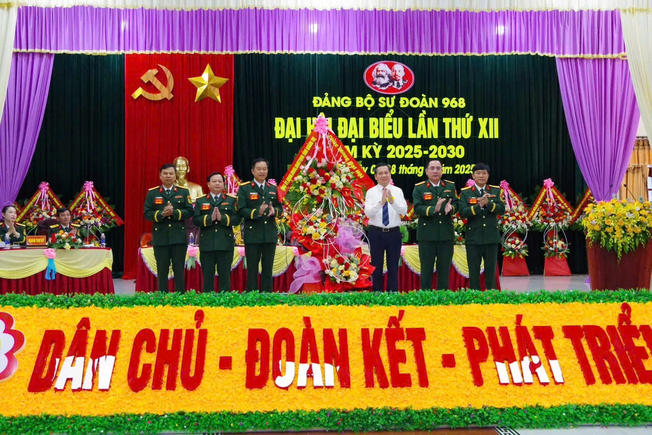 Đại hội đại biểu Đảng bộ Sư đoàn 968 lần thứ XII, nhiệm kỳ 2025-2030