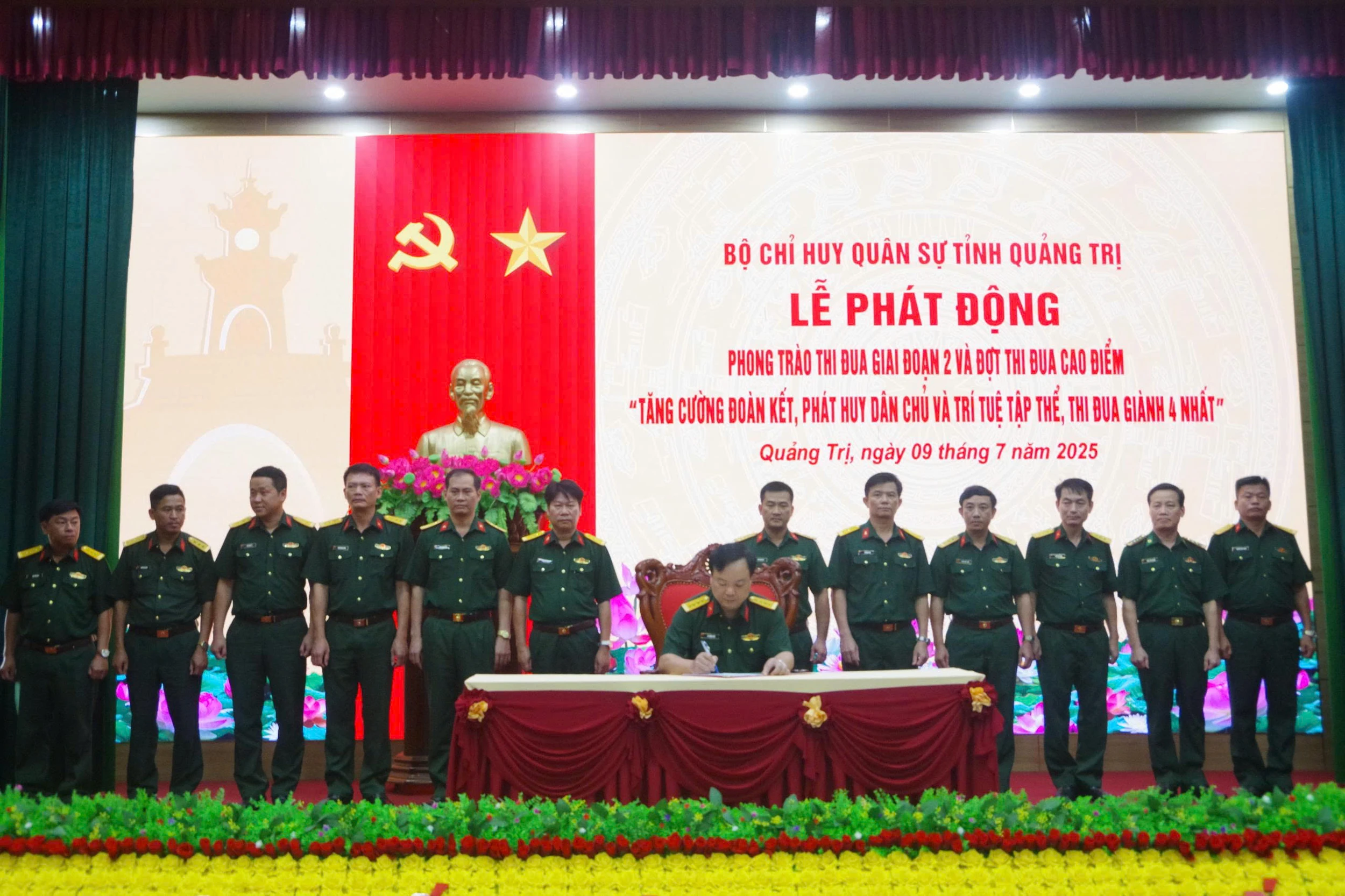 Bộ Chỉ huy Quân sự tỉnh phát động thi đua cao điểm chào mừng đại hội đảng các cấp