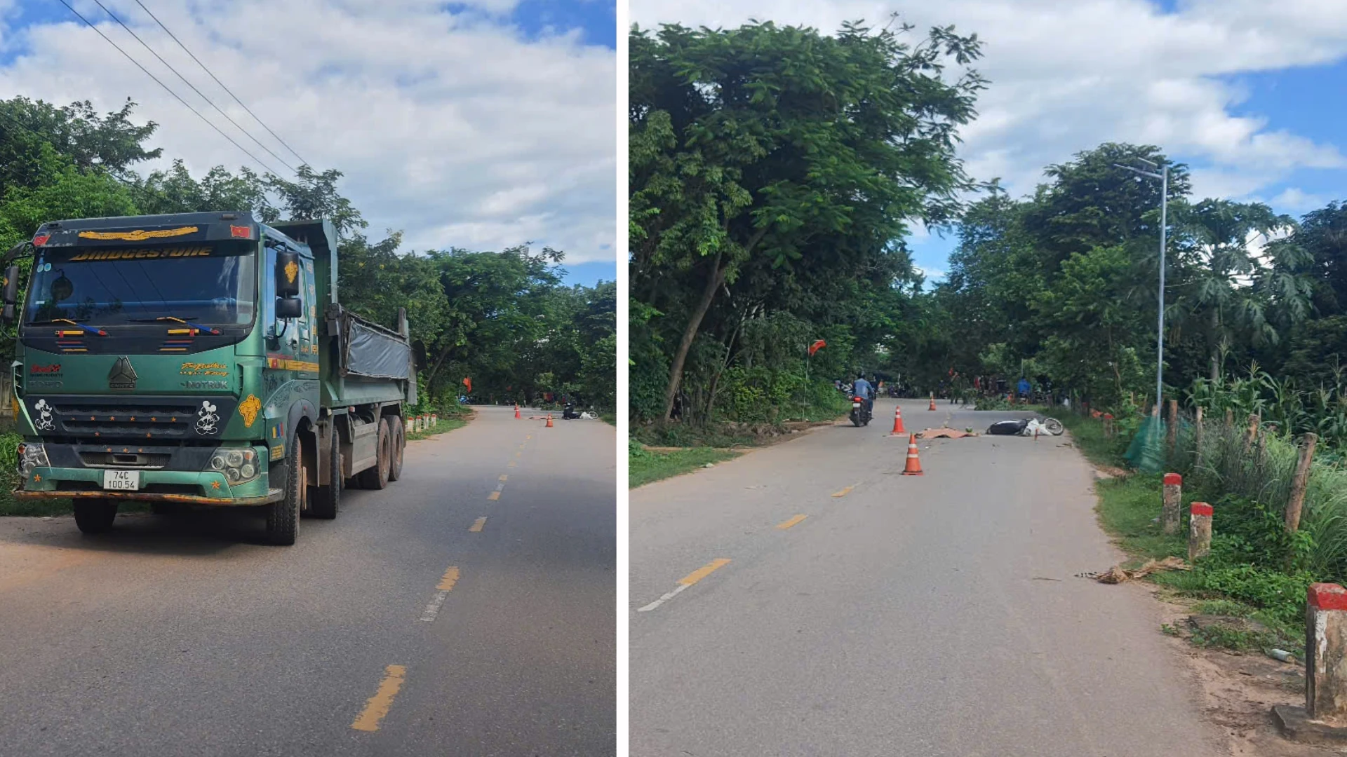 Tai nạn liên hoàn trên Tỉnh lộ 586, một người tử vong