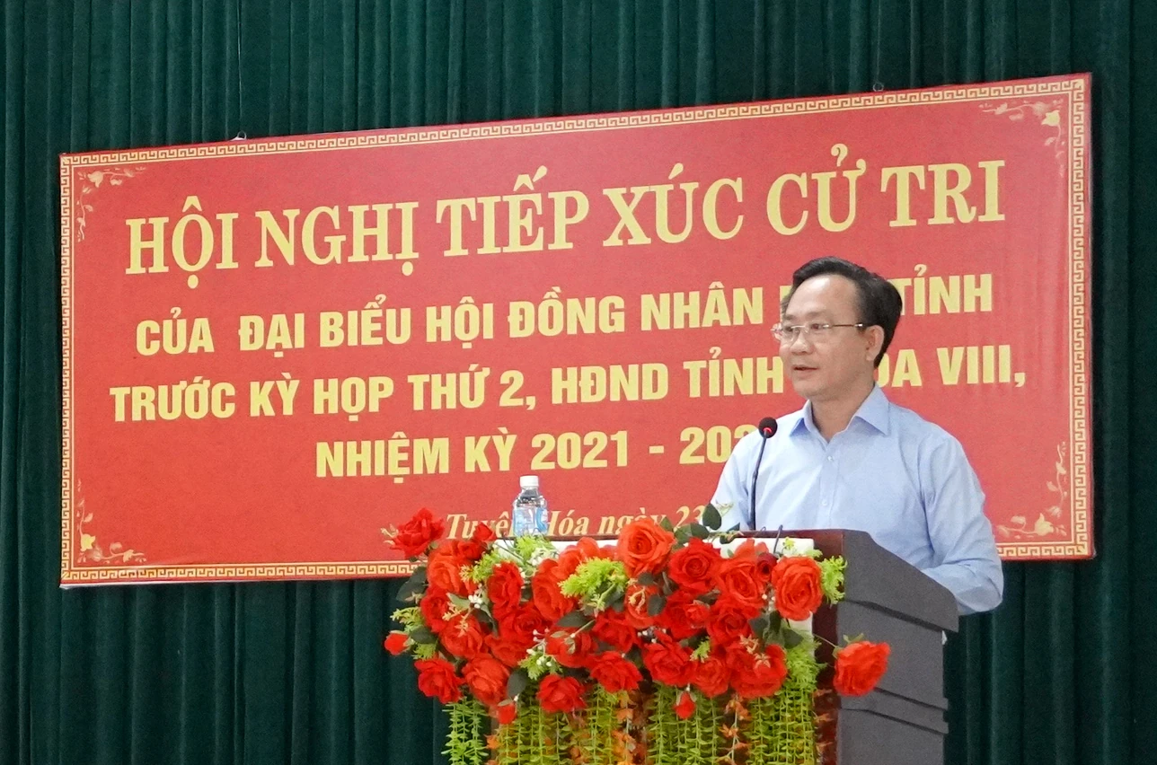 Đại biểu HĐND tỉnh tiếp xúc cử tri tại xã Tuyên Hóa