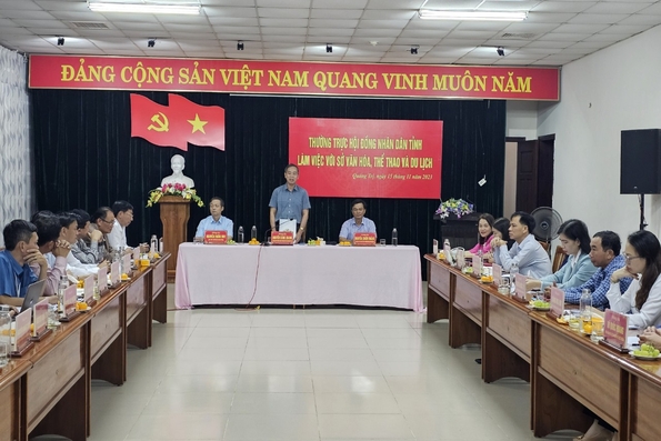 Thường trực HĐND tỉnh làm việc với Sở Văn hóa, Thể thao và Du lịch