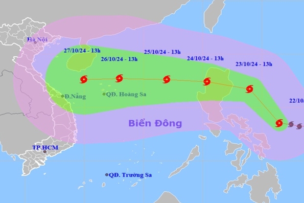 Bão Trami sẽ giật cấp 14, sóng biển cao 6 - 8 m, hướng vào Việt Nam