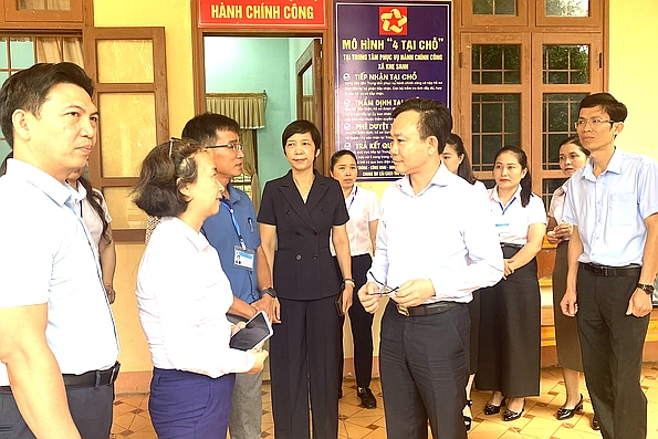 Phó Chủ tịch UBND tỉnh Hoàng Xuân Tân kiểm tra vận hành hành chính quyền 2 cấp tại các địa phương