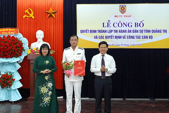 Công bố quyết định thành lập Thi hành án dân sự tỉnh Quảng Trị